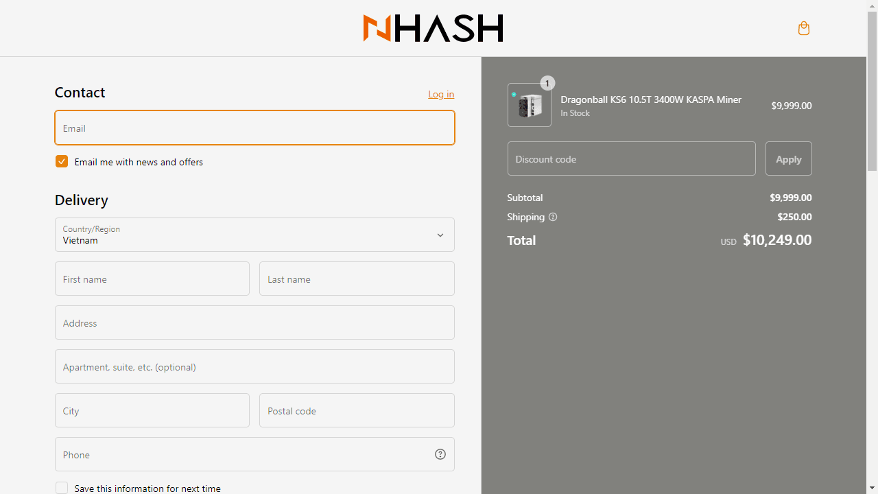 How to apply Nhash coupon code